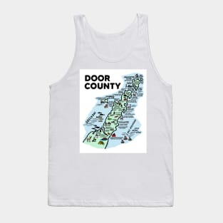 Door County Map Tank Top